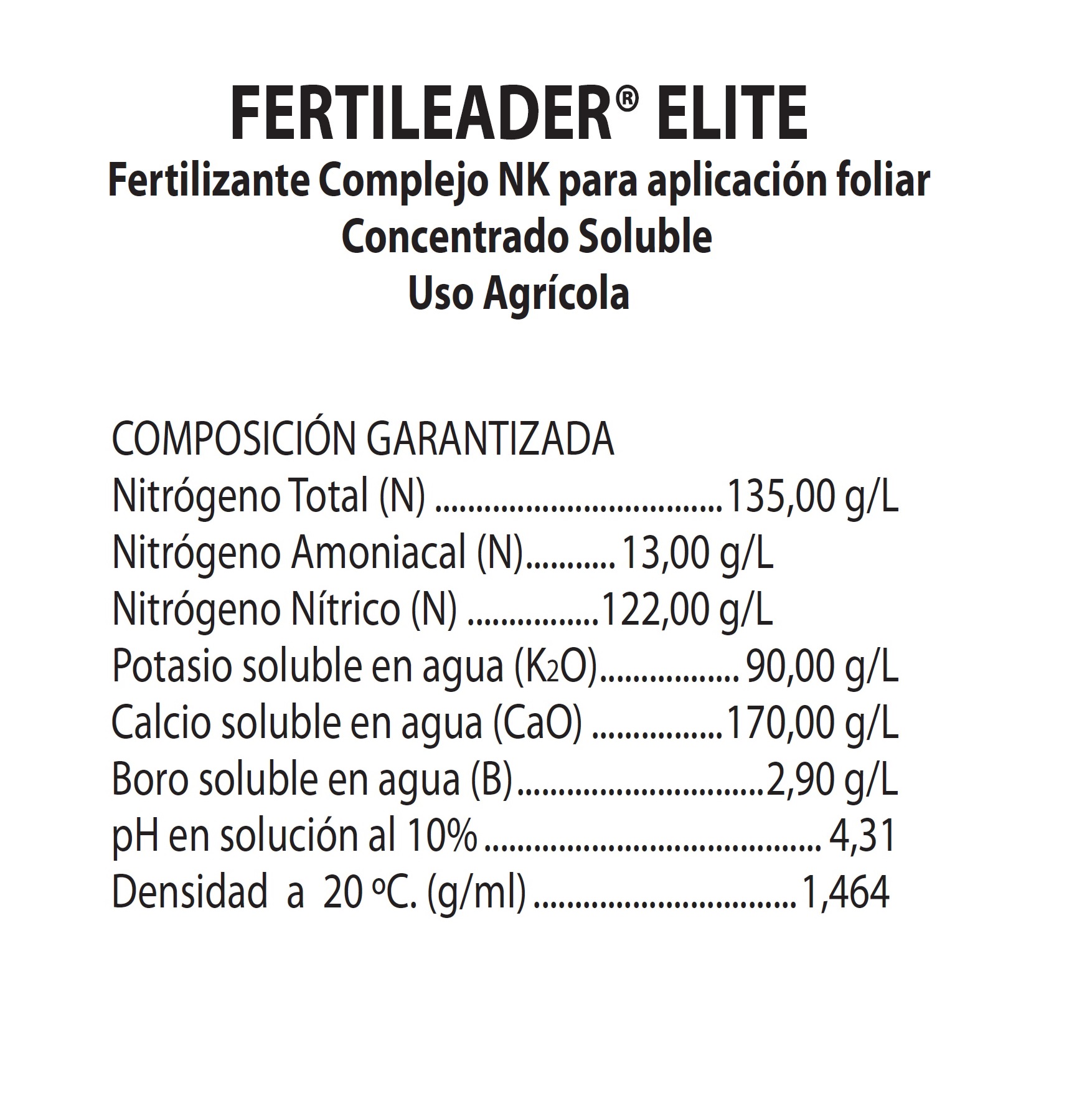 FERTILEADER ELITE X 1 Lt