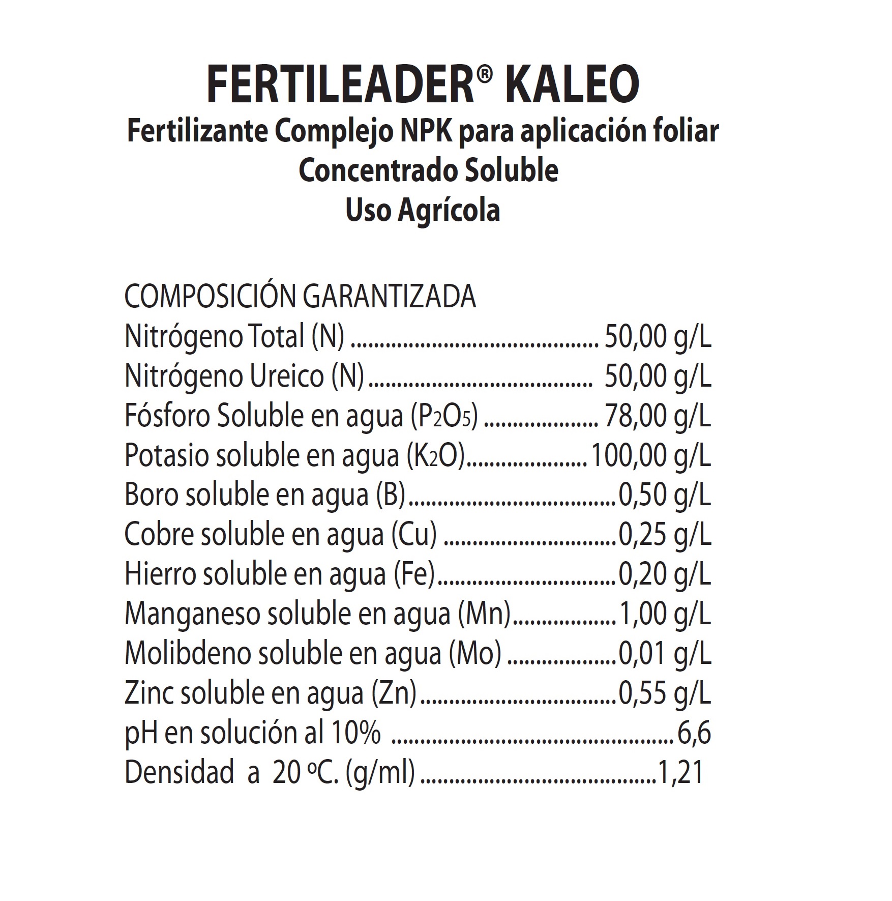 FERTILEADER KALEO X 1 Lt