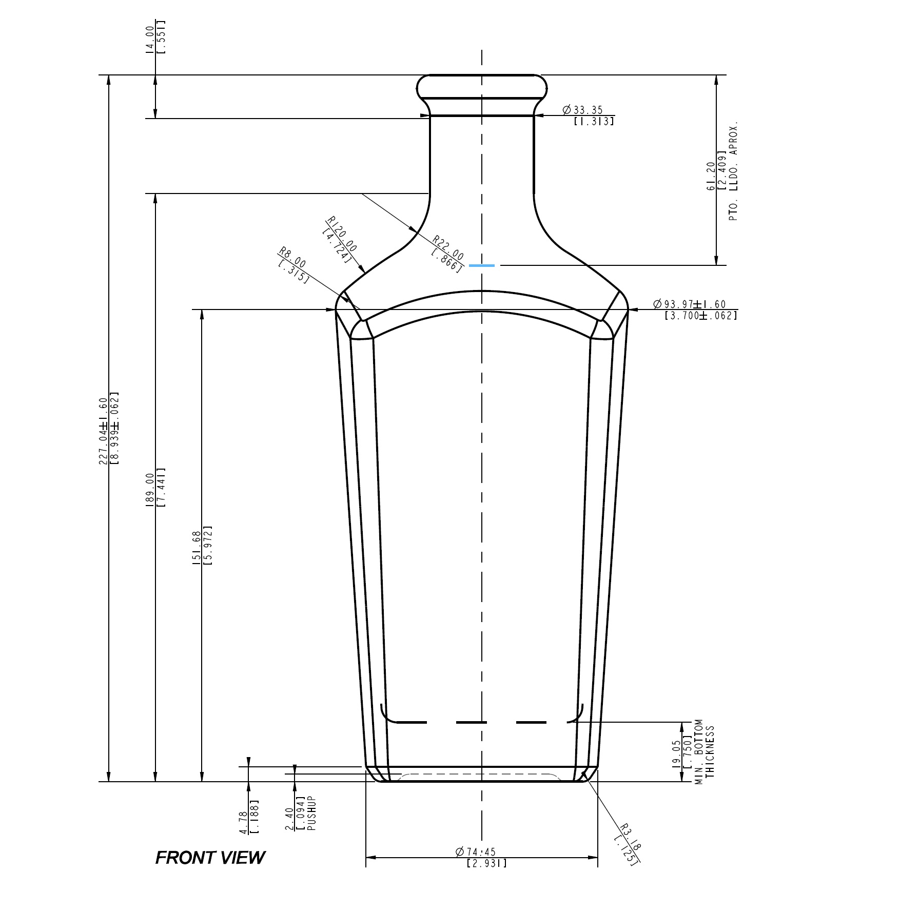 ENVASE DE VIDRIO IMPERIAL LS 4201 FLINT CORCHO